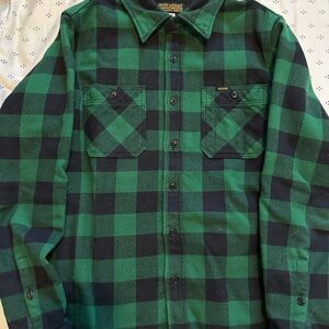 Iron Heart Men's Green and Black Plaid Shirt